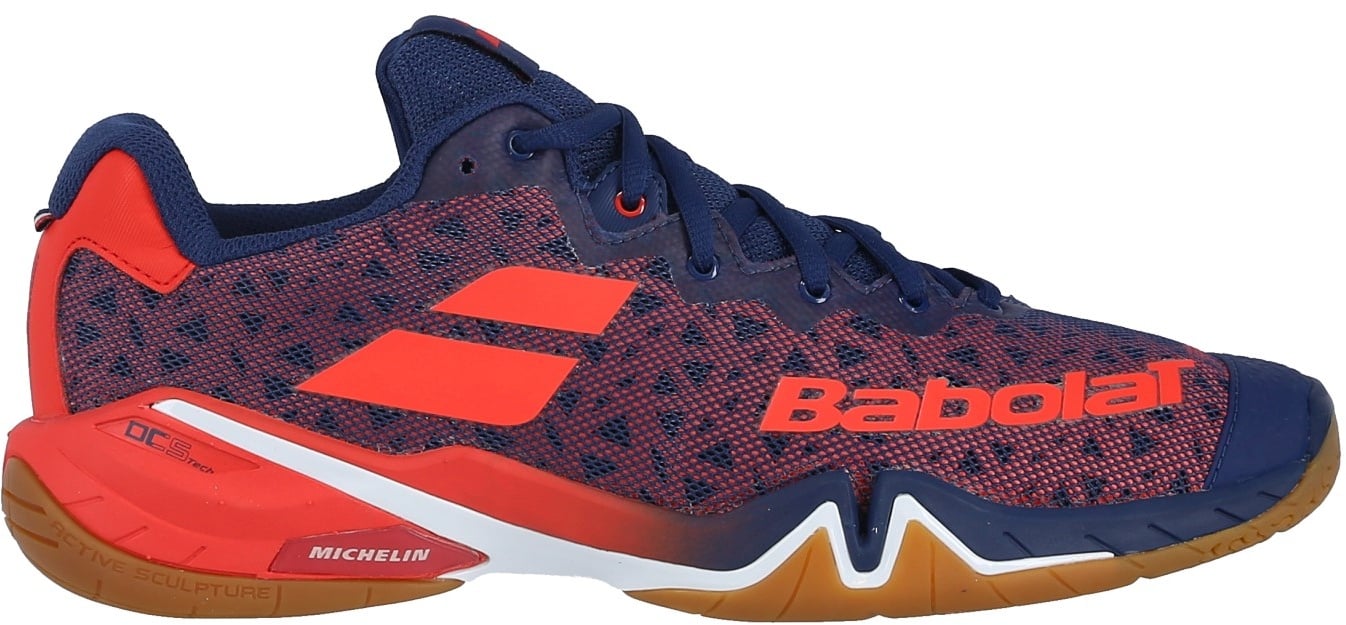 Babolat Badmintonschuhe Shadow Tour (Stabilität) dunkelblau/rot Herren