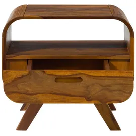 MASSIVMOEBEL24.DE Nachtschrank Mailand 50 x 40 x 43 cm Braun