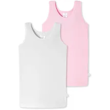 SCHIESSER Unterhemd GIRLS ORIGINAL CLASSICS 2er Pack in weiß/rosa
