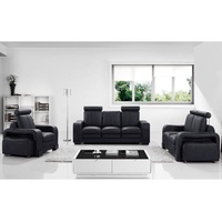 JVmoebel Sofa Sofagarnitur 3 1 1 Sitzer Set Design Sofa Polster Couchen Couch, Made in Europe schwarz