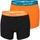 Happy Shorts Boxershorts Schwarz / Orange / Türkis XXL 2er Pack