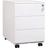Woltu SK024 Rollcontainer 39 cm x 54 cm x 52 cm weiß