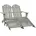 2-Sitzer Adirondack Gartenbank mit Fußstütze 119,5 x 147,5 x 89,5 cm grau 315910