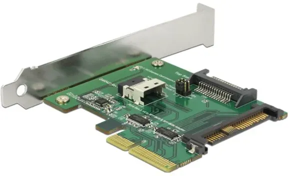 Delock PCI Express x4 Card U.2 NVMe to 1 x internal SFF-8654 4i + 1 x internal S