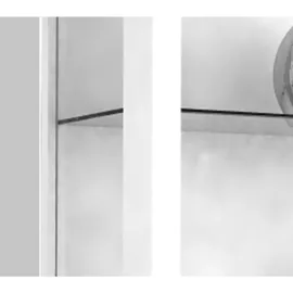 VCM Hängevitrine Udina 60 x 25 x 80 cm Weiß