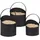 Relaxdays Aschekasten 3er Set Ø 21, 25 & 30 cm Metall schwarz