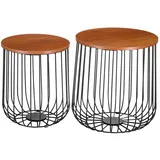 Idimex Couchtisch ERRANO Braun Wildeiche 37 x 42 x 37 cm