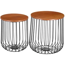 Idimex Couchtisch ERRANO Braun Wildeiche 37 x 42 x 37 cm