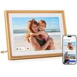 Arzopa Metall Digitaler Bilderrahmen WLAN 10,1 Zoll 32GB IPS HD Touchscreen Kostenlose Arzopa App Teilen Fotos Videos Bilderrahmen Digital Individuelle Grußkarte zum Verschenken-D10 Gold
