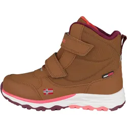 Kinder Winterschuh Hafjell Karamell-Braun/Lachsrosa/Burgunderrot One Size