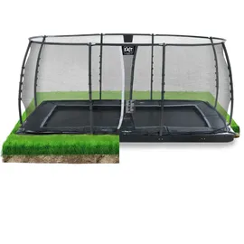 EXIT TOYS Dynamic ebenerdiges Trampolin 305 x 519 cm inkl. Sicherheitsnetz schwarz