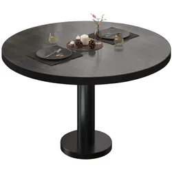 BML | Bistro Loungetisch | Ø:H 70 x 38,5 cm | Wenge / Schwarz