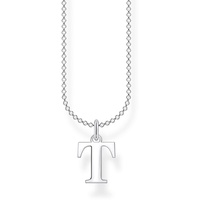 Thomas Sabo Damen Halskette Buchstabe T silber 925 Sterlingsilber, 38-45 cm Länge