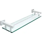 SAYAYO Duschablage Edelstahl, Duschregal Poliert Glasregal Badezimmer Regal Duschkorb Shampoo Halterung für Badezimmer und Küche 500mm x 120mm x 70mm, EGC2000