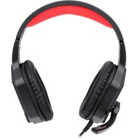 Redragon H220-LED headphones/headset Wired Head-band Gaming USB Type-A Black, Red (Kabelgebunden), Gaming Headset, Rot, Schwarz