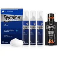 Alpecin Coffein Shampoo C1 black Edition & Regaine Männer Schaum 50 mg/g 1 St Set