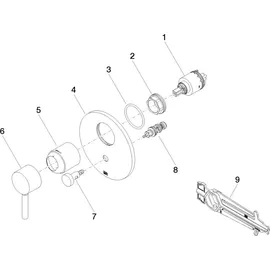 Dornbracht Meta UP-Einhandbatterie mit Umstellung schwarz matt 36120660-33
