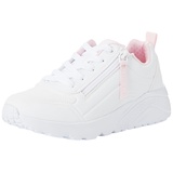 SKECHERS Street Girls Sneaker, White Synthetic/Trim, 36 EU