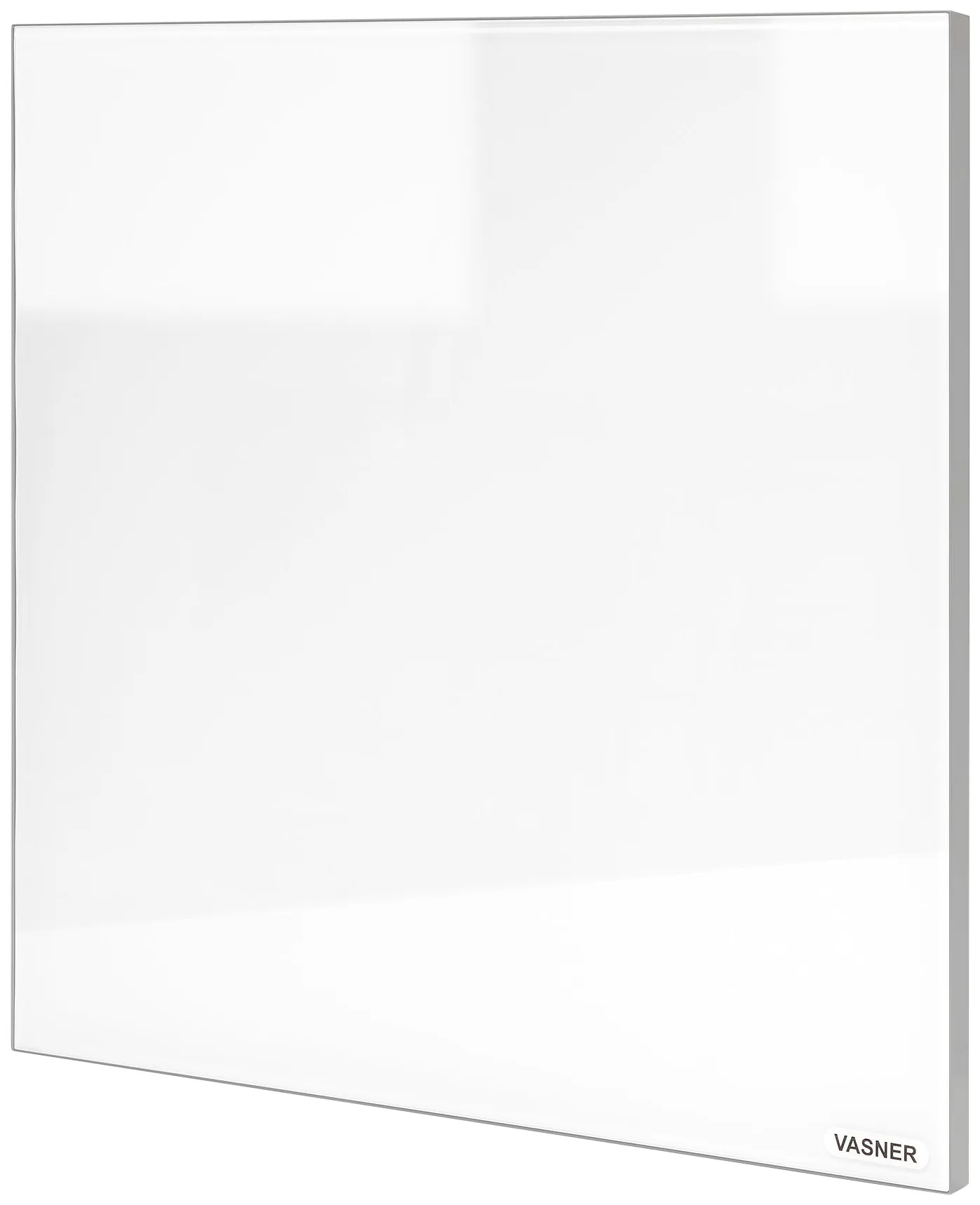 VASNER Infrarotheizung "Glas mit Rahmen grau, 700 W, Citara G" Heizkörper Infrarot Glasheizung, IP44 Bad geeignet Gr. B/H/T: 90 cm x 60 cm x 2,5 cm, 700 W, unten-rechts, weiß Heizkörper