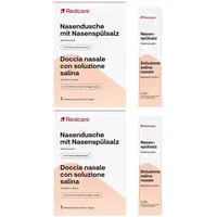Redcare Nasendusche mit Nasenspülsalz 2x 2x1 St