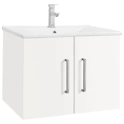 Waschtisch OPTIFIT "Napoli", weiß (weiß glanz, weißsgl), B:65cm H:50,5cm T:45cm, Waschtische, mit Soft-Close-Funktion, Breite 65 cm