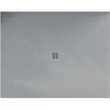 stano. Mineralguss Duschwanne Extra Flach Centro Grau 120x140 cm Auslaufschutz in Farbe