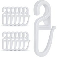 Gardinenstangenhalter Überklipshaken mit 6mm Öse Faltenlegehaken für Gardinenringe, Coonoor, (100-St) weiß