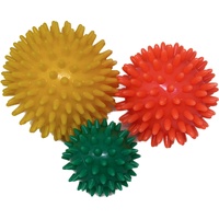 Saniversum UG Igelball 3er-Set - Igel-Ball Noppenball Massageball (gelb - orange grün)