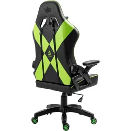 kraken chairs Gaming Stuhl Ergonomischer Gaming Sessel, Bürostuhl Höhenverstellbar Drehstuhl, Gamer Stuhl Verstellbare Armlehne Lendenkissen Schwarz/Grün