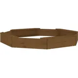 vidaXL Sandkasten mit Sitzen Honigbraun Achteck Massivholz