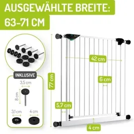 Bomi Türschutzgitter Mira 63-251 cm Weiß