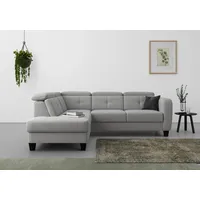 sit&more Ecksofa »Belluci L-Form« inklusive Federkern, wahlweise mit Bettfunktion und Bettkasten
