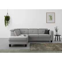 sit&more Ecksofa »Belluci L-Form« inklusive Federkern, wahlweise mit Bettfunktion und Bettkasten