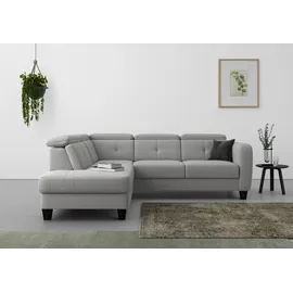 sit&more Ecksofa »Belluci L-Form« inklusive Federkern, wahlweise mit Bettfunktion und Bettkasten