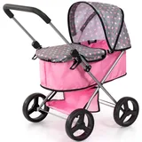 Bayer Design 14966AA Puppenwagen mit Wannenabdeckung, integriertem Korb, für Puppen bis 46 cm, perfekt für Rollenspiele mit der Puppe