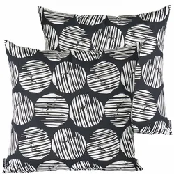 Oviala Business Set aus 2 quadratischen Polyester-Maasai-Kissen 45x45x8 cm