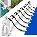 tillvex Pool Aufroller 4,2-4,66m, Aufrollsystem für Solarplane, Poolplane & Abdeckung, inkl. Bänder