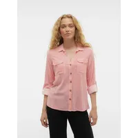 Vero Moda Pink-L Hemd Langärmlig Baumwolle