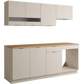 vente-unique Küchenzeile 200 cm Beige