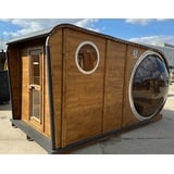 Gartensauna Outdoor Sauna Saunahaus Finhaus 4 x 2,4 m Ruhe Raum inkl. Ofen