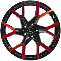 Barracuda Tzunamee EVO black gloss flashred 8.5x19 ET33 - LK5/112 ML73.1 Alufelge schwarz