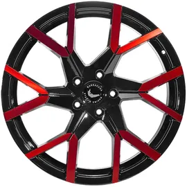 Barracuda Tzunamee EVO black gloss flashred 8.5x19 ET33 - LK5/112 ML73.1 Alufelge schwarz