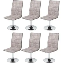 MCW Esszimmerstuhl MCW-C41 Stoff vintage kieselgrau 6er Set