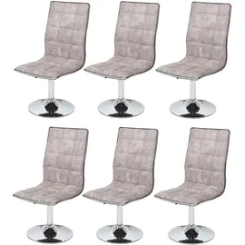 MCW Esszimmerstuhl MCW-C41 Stoff vintage kieselgrau 6er Set