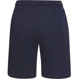 H.I.S. Bermudas H.I.S, Damen, Gr. 40/42, N-Gr, blau (marine), Sweatware, Obermaterial: 60% Baumwolle, 40% Polyester, unifarben, Basic kniefrei, Hosen Bermudas, mit Kordelzug und Stickerei, Loungewear, Topseller