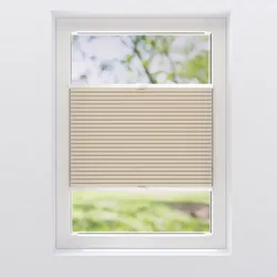 Wabenplissee MY HOME "Madita", beige (sand, sand, sand), B:80cm H:130cm, Obermaterial: 100% Polyester, Plissees, im Fixmaß
