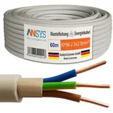 TechMech 60m NYM-J 3x2,5 mm2 Mantelleitung Feuchtraumkabel Elektrokabel Kupfer Made in Germany