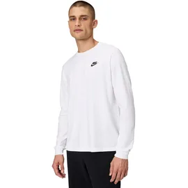 Nike Sportswear Club Langarm-T-Shirt Herren White/Black L