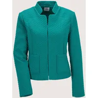 Madeleine Stilvoller Businessblazer mit Stehkragen in petrol | Gr.: 48