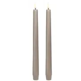 UYUNI LIGHTING Uyuni LED Tafelkerze 25 cm khaki 2 St.